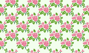 Vintage wallpaper for Valentine, with beautiful pink floral pattern background design.