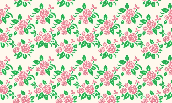 Fond d'écran vintage pour la Saint-Valentin, avec un beau motif floral rose conception de fond . — Image vectorielle