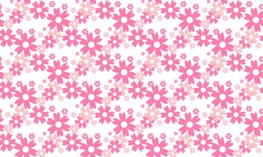 Romantic pink floral pattern background for valentine, with leaf and flower beautiful concept.