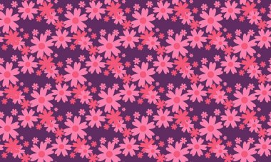 Romantic pink floral pattern background for valentine, with leaf and flower beautiful concept.
