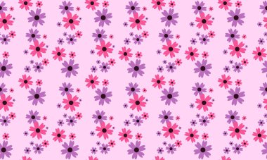 Yaprak ve çiçek zarif desenli Valentine şablonu tasarımı.