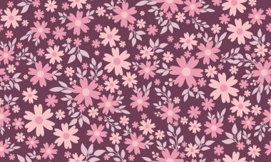 Simple banner for valentine, with beautiful pink flower background concept.