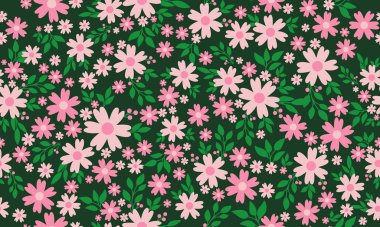 Unique wallpaper for Valentine, with cute pink floral pattern background design.