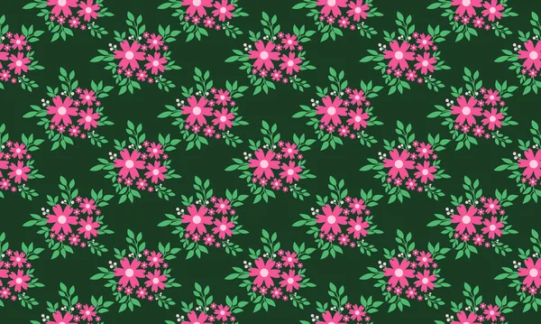 Florales Muster Design Hintergrund für Valentin, mit Blatt und Blume Vintage-Design. — Stockvektor