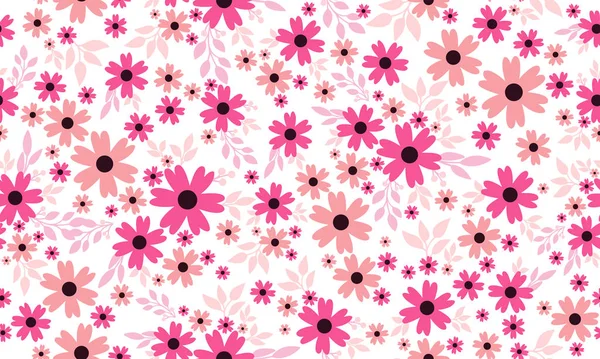 Einfaches Banner für Valentinstag, mit schönem rosa Blumen-Hintergrundkonzept. — Stockvektor