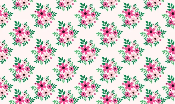 Unique wallpaper for Valentine, with cute pink floral pattern background design. — Stock Vector