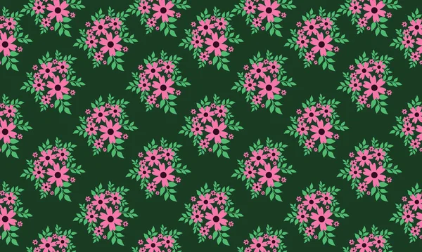 Fondo de pantalla único para San Valentín, con lindo diseño de fondo de patrón floral rosa . — Vector de stock