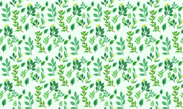 Spring wallpaper design with leaf and flower elegant pattern background. — 스톡 벡터