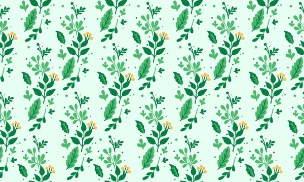 Floral pattern design background for spring, with leaf and flower cute design. — 스톡 벡터
