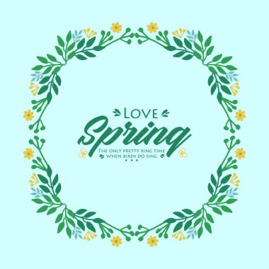 Vintage frame design with ornate leaf and floral, for love spring card design. Vector
