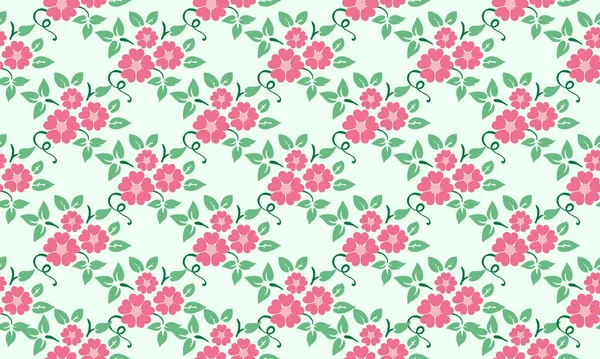 Fundo padrão floral bonito para a primavera, com folha e flor conceito sem costura . — Vetor de Stock