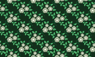 İlkbahar için eşsiz çiçek desenli arkaplan, yaprak ve çiçekli şirin dekor.