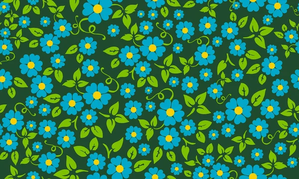 Banner elegante para a primavera, com folha bonita e fundo padrão de flor . — Vetor de Stock