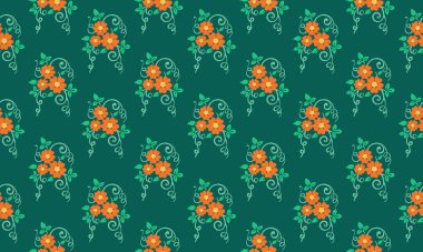 Modern shape of leaf and floral for spring, with leaf and flower pattern background.