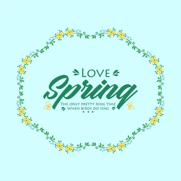 Modern pattern of leaf and flower frame, for love spring invitation card wallpaper decor. Vector