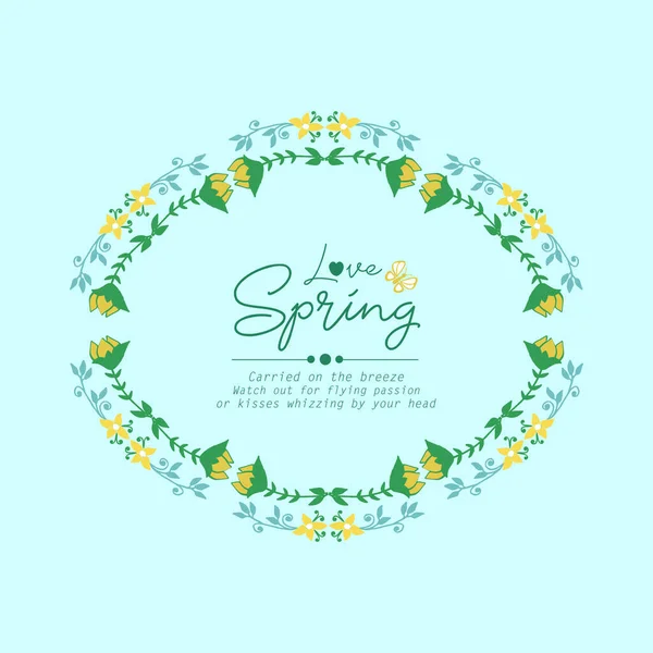 Menge von schönen Blatt-und Blumenrahmen, für die Liebe Frühling Einladungskarte Konzept. Vektor — Stockvektor