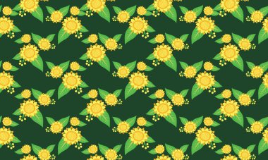 The beauty flower for spring, with leaf and floral pattern background.