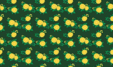 Floral pattern decoration background for Spring, with leaf flower unique drawing.