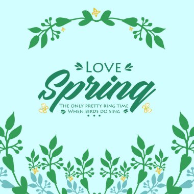 Crowd of beautiful leaf and flower frame, for love spring invitation card design. Vector