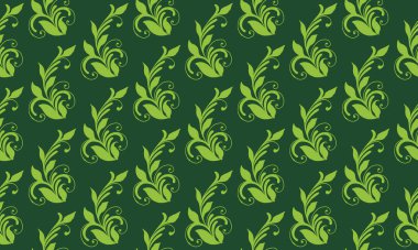 Ornate leaf pattern background for spring, with leaf seamless design.