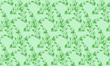 Leaf pattern decoration background for Spring, with unique drawing of leaf.