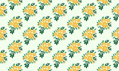 Elegant floral pattern design background for spring, with leaf and flower cute decor.
