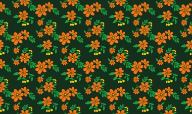 Modern flower pattern background for spring, with leaf and floral decorative.