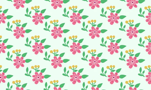 Vintage vorm van blad en bloem voor de lente, met blad en bloem patroon achtergrond. — Stockvector