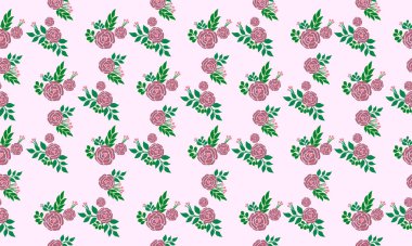 İlkbahar için yapraksız yaprak ve gül çiçeği, zarif arka planla.