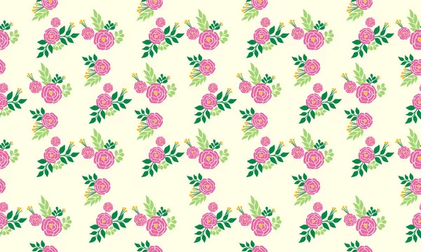 Fundo de padrão de flor de primavera elegante, com folha floral bonito design . — Vetor de Stock