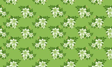 Zarif bahar çiçeği desenli arka plan, güzel yapraklı ve çiçek desenli..