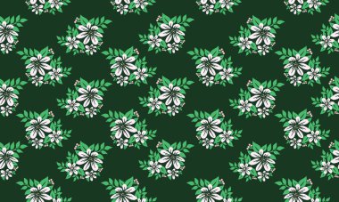 İlkbahar için yaprak ve çiçek desenli soyut çiçek deseni modern tasarım.