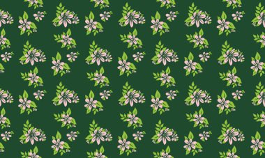 İlkbahar için yaprak ve çiçek desenli soyut çiçek deseni modern tasarım.