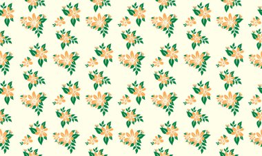 İlkbahar için yaprak ve çiçek desenli soyut çiçek deseni modern tasarım.