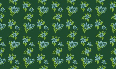 Yaprak ve çiçek desenli güzel bahar çiçeği sanatı..