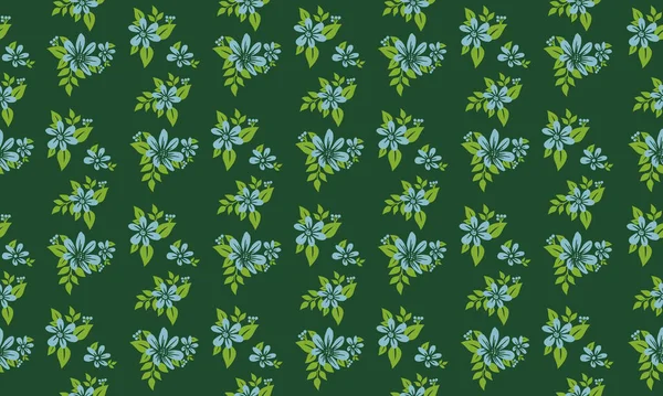 Belle fleur art printemps, avec feuille et motif floral élégant design . — Image vectorielle