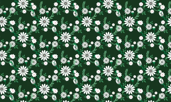 Unique printemps floral Modèle de fond, avec la feuille élégante et la conception de la fleur . — Image vectorielle