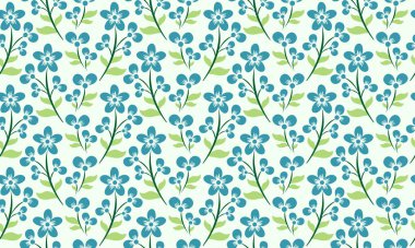 Bahar çiçeği desenli, yaprak ve çiçek desenli eşsiz bir şablon. Koleksiyon