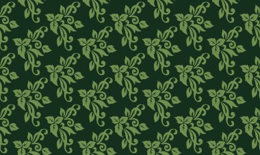 Kusursuz bahar çiçeği desenli arka plan, yaprak ve çiçek desenli basit çizimler.