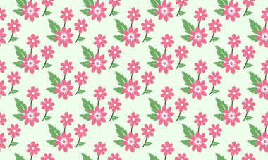 Güzel bahar çiçeği desenli arka plan, yaprak ve çiçekli romantik tasarım.