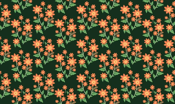 Cartão moderno para a primavera, com folha e design de fundo padrão de flor . — Vetor de Stock