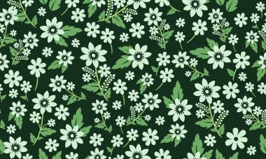 bahar çiçeği desenli arka plan, yaprak ve çiçek tasarımı ile.