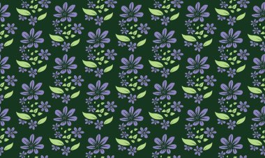 Bahar çiçeği desenli arka plan, basit bir yaprak ve çiçek dekoru..