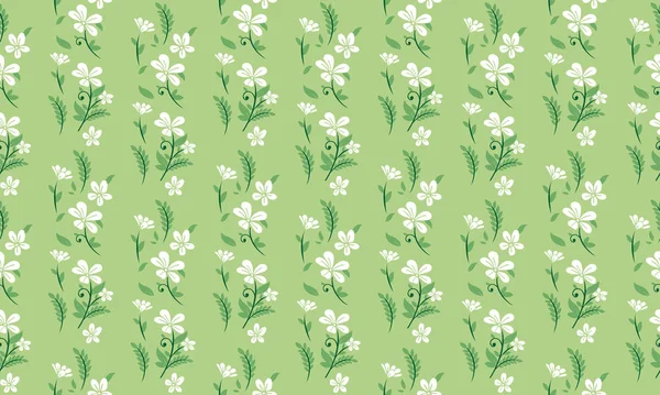 Fond motif fleur de printemps, avec une belle feuille et un design floral . — Image vectorielle