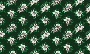 Modern yaprak ve çiçek tasarımı, zarif bahar çiçekli arka plan için.