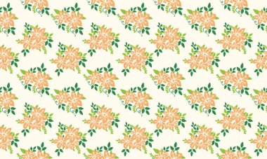 Modern yaprak ve çiçek tasarımı, zarif bahar çiçekli arka plan için.