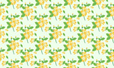 İlkbahar için modern afiş, zarif yaprak ve çiçek desenli arka plan.