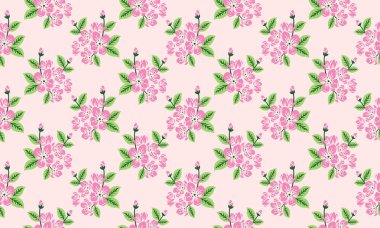 Bahar için zarif duvar kağıtları, yaprak ve çiçek desenli arka plan.