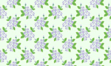 Yaprak ve çiçek desenli arkaplan şablonu tasarımı için eşsiz bir tasarım.