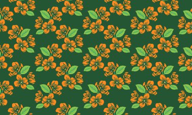 Yaprak ve çiçek desenli çiçek desenli arka plan..